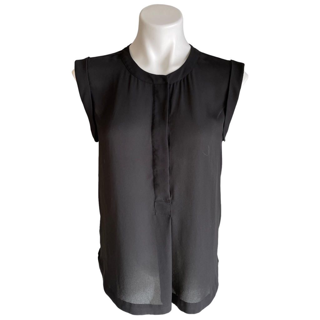 J. Crew Sleeveless Popover Top Black Sz 6